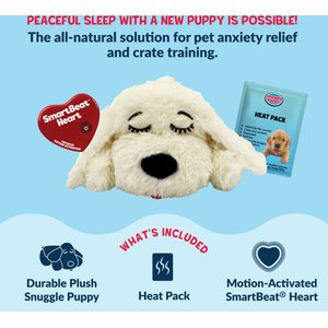 Snuggle Puppy Original Snuggle Puppy Medium Breeds Behavioral Aid Anxiety Relief with Heartbeat, Golden