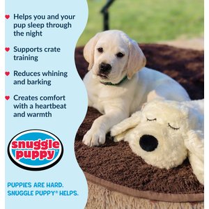 Snuggle Puppy Original Snuggle Puppy Medium Breeds Behavioral Aid Anxiety Relief with Heartbeat, Golden