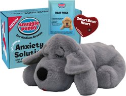 Snuggle Puppy Original Snuggle Puppy Medium Breeds Behavioral Aid Anxiety Relief with Heartbeat, Gray