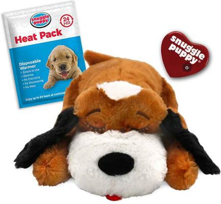 Show full view: Snuggle Puppy Original Snuggle Puppy Plush Dog Behavioral Aid Anxiety Relief, Brown & White slide 1 of 11