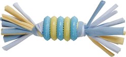 Snuggle Puppy Rings with Rope Puppy Chew Toy, Small, Blue