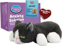 Snuggle Puppy Snuggle Kitty Plush Dog Toy, Gray & White