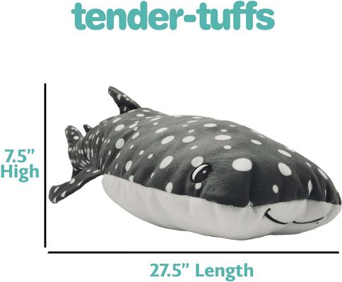 Show full view: Snuggle Puppy Tender-Tuffs Big Shots Bubba Whale Shark Squeaky Dog Plush Toy, Grey, Large slide 4 of 6