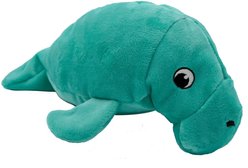 Snuggle Puppy Tender-Tuffs Big Shots Manatee Squeaky Dog Plush Toy, Green, Large