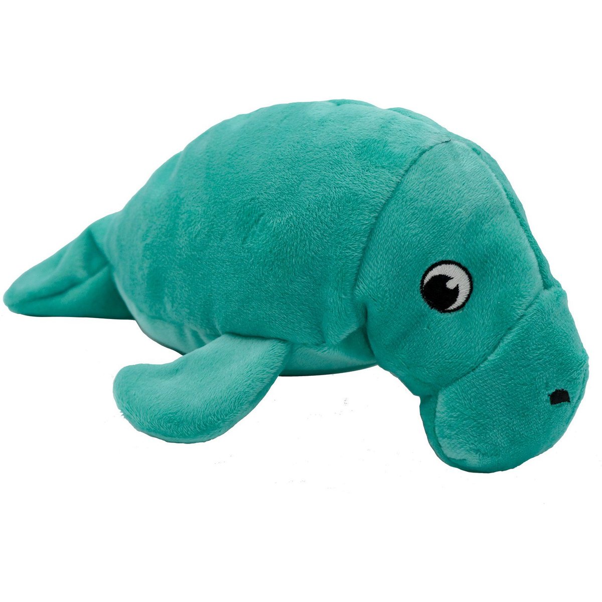 Snuggle Puppy Tender-Tuffs Big Shots Manatee Squeaky Dog Plush Toy, Green, Large
