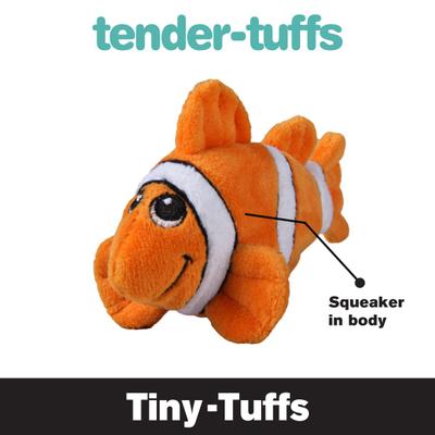 Show full view: Snuggle Puppy Tender-Tuffs Clownfish Tough Dog Toy, Small, Orange slide 4 of 10