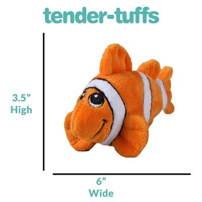 Show full view: Snuggle Puppy Tender-Tuffs Clownfish Tough Dog Toy, Small, Orange slide 5 of 10