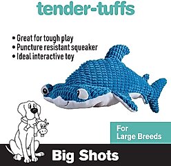 Snuggle Puppy Tender-Tuffs Hammerhead Shark Tough Squeaky Dog Toy, Large, Blue slide 2 of 7