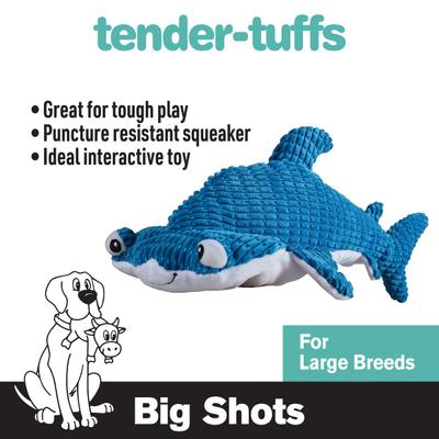 Show full view: Snuggle Puppy Tender-Tuffs Hammerhead Shark Tough Squeaky Dog Toy, Large, Blue slide 2 of 9