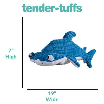 Show full view: Snuggle Puppy Tender-Tuffs Hammerhead Shark Tough Squeaky Dog Toy, Large, Blue slide 4 of 9