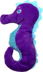 Snuggle Puppy Tender Tuffs Seahorse Tough Squeaky Plush Dog Toy, Purple, Medium
