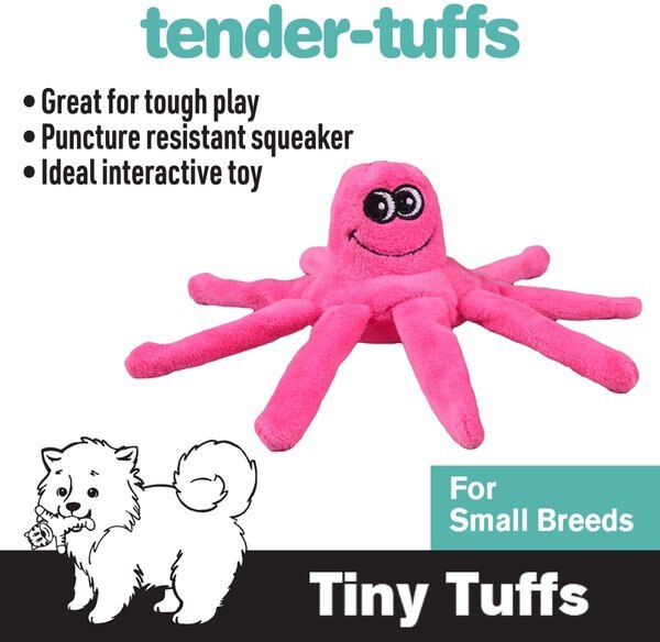 Snuggle Puppy Tender-Tuffs Tiny Octopus Dog Toy
