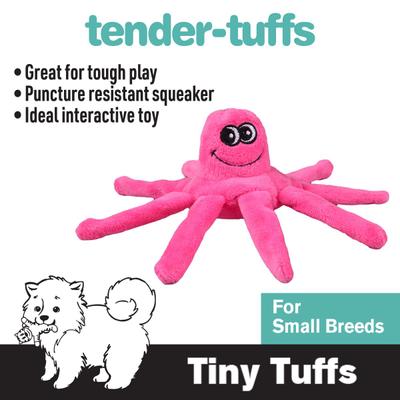 Show full view: Snuggle Puppy Tender-Tuffs Tiny Octopus Dog Toy, Small, Pink slide 2 of 9