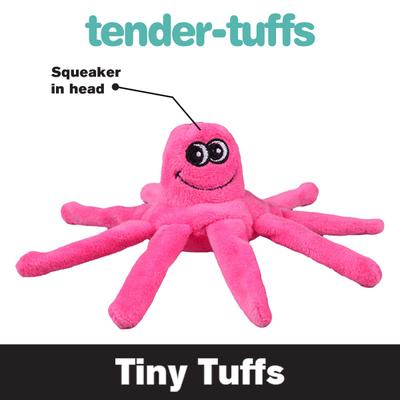 Show full view: Snuggle Puppy Tender-Tuffs Tiny Octopus Dog Toy, Small, Pink slide 3 of 9