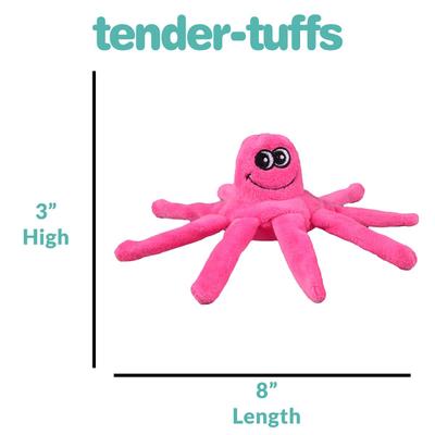 Show full view: Snuggle Puppy Tender-Tuffs Tiny Octopus Dog Toy, Small, Pink slide 4 of 9