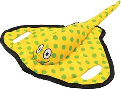 Snuggle Puppy Tender Tuffs Tug Stingray Tough Squeaky Plush Dog Toy, Yellow, Medium