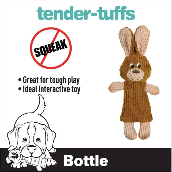 Snuggle Puppy Tender-Tuffs Whisper Rabbit Tough Dog Bottle Fill Toy