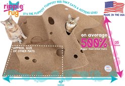 SnugglyCat Ripple Rug Cat Activity Play Mat, Beige slide 2 of 7