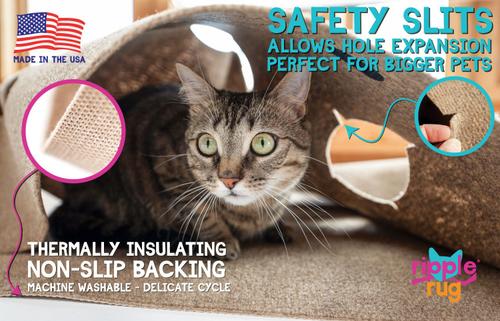 Show full view: SnugglyCat Ripple Rug Cat Activity Play Mat, Beige slide 3 of 11