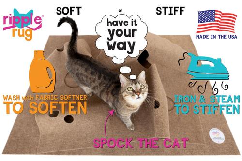 SNUGGLYCAT Ripple Rug Cat Activity Play Mat, Beige - Chewy.com