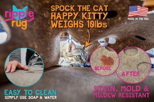 Show full view: SnugglyCat Ripple Rug Cat Activity Play Mat, Beige slide 7 of 11