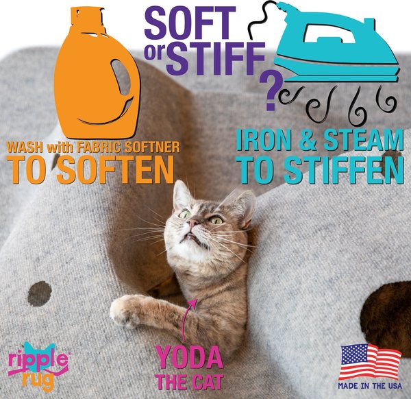 Show full view: SnugglyCat Ripple Rug Cat Activity Play Mat, Oatmeal White slide 7 of 13