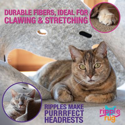 Show full view: SnugglyCat Ripple Rug Cat Activity Play Mat, Oatmeal White slide 6 of 13