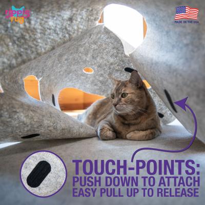 Show full view: SnugglyCat Ripple Rug Cat Activity Play Mat, Oatmeal White slide 5 of 13