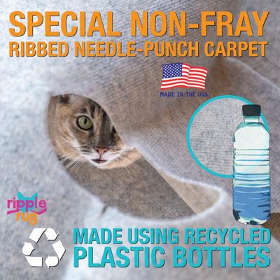 Show full view: SnugglyCat Ripple Rug Cat Activity Play Mat, Oatmeal White slide 8 of 13