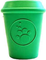 SodaPup Coffee Cup Treat Dispensing Tough Dog Chew Toy, Green, Large