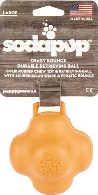Show full view: SodaPup Crazy Bounce Retrieving Tough Dog Chew Toy, Orange, Large slide 6 of 7
