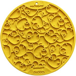 SodaPup Duckies Dog Lick Mat, Yellow, Large