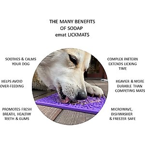 SodaPup Emat Bones Dog Lick Mat, Purple
