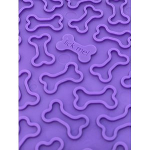 SodaPup Emat Bones Dog Lick Mat, Purple