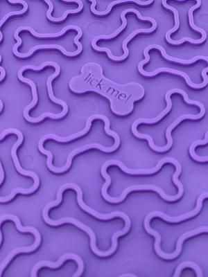 Show full view: SodaPup Emat Bones Dog Lick Mat, Purple slide 5 of 10