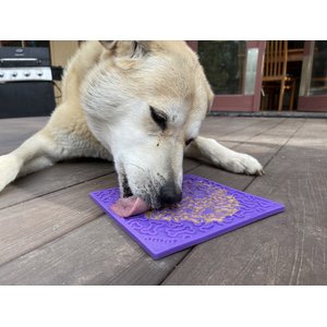 SodaPup Emat Bones Dog Lick Mat, Purple