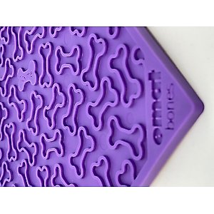 SodaPup Emat Bones Dog Lick Mat, Purple