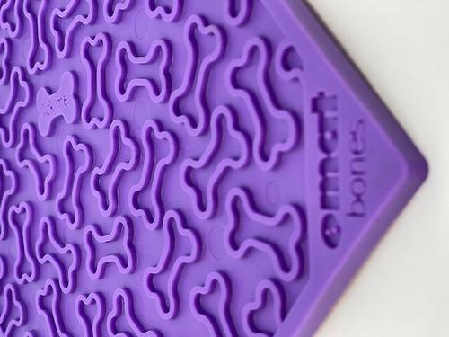 Show full view: SodaPup Emat Bones Dog Lick Mat, Purple slide 8 of 10