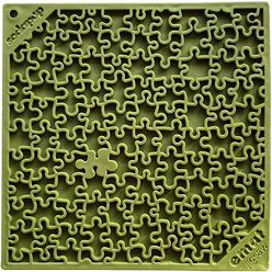 SodaPup Emat Jigsaw Dog Lick Mat, Green
