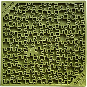 SodaPup Emat Jigsaw Dog Lick Mat, Green