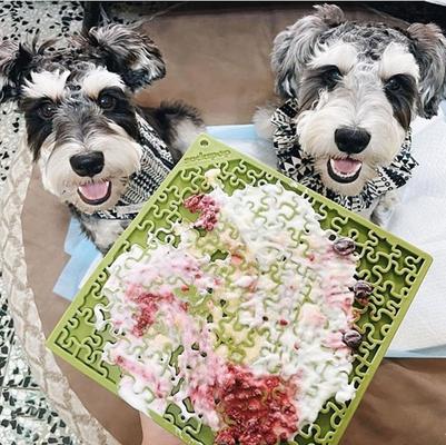 Show full view: SodaPup Emat Jigsaw Dog Lick Mat, Green slide 2 of 9