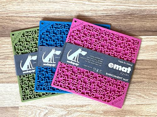 Show full view: SodaPup Emat Jigsaw Dog Lick Mat, Green slide 3 of 9
