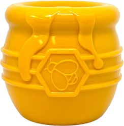 SodaPup Honey Pot Tough Dog Treat Dispenser Toy, Yellow, Medium/Large