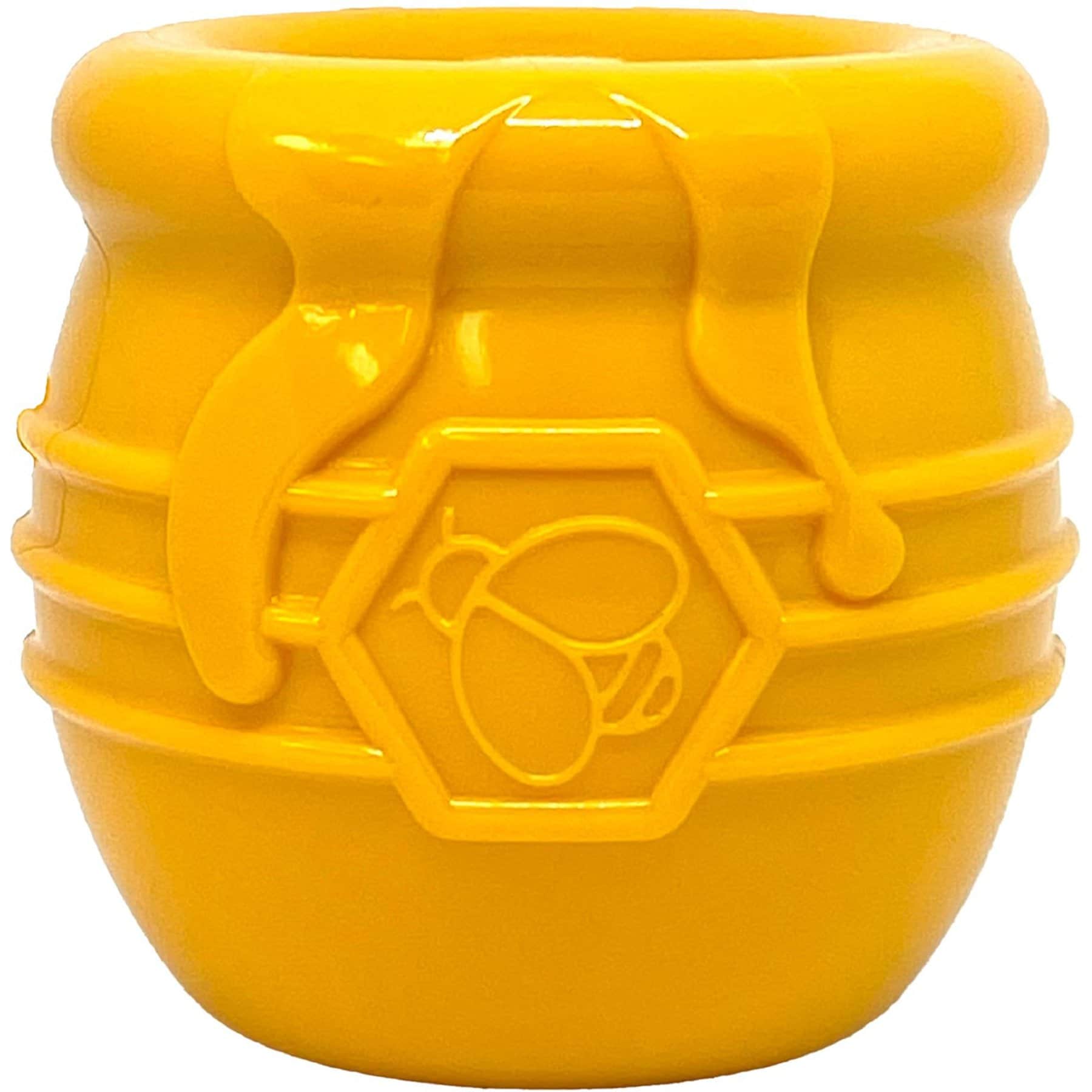 SodaPup Honey Pot Tough Dog Treat Dispenser Toy, Yellow, Medium/Large