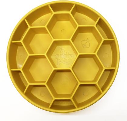 Show full view: SodaPup Honeycomb Slow Feeder Dog Bowl, Yellow, Large slide 7 of 8