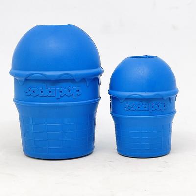 Show full view: SodaPup Ice Cream Cone Treat Dispenser Dog Toy, Blue, Medium slide 6 of 10