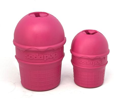 Show full view: SodaPup Ice Cream Cone Treat Dispenser Dog Toy, Pink, Medium slide 4 of 8