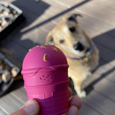 Show full view: SodaPup Ice Cream Cone Treat Dispenser Dog Toy, Pink, Medium slide 8 of 8