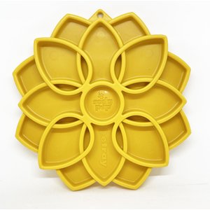 SodaPup Mandala Shallow Slow Dog Feeder, Large, Yellow