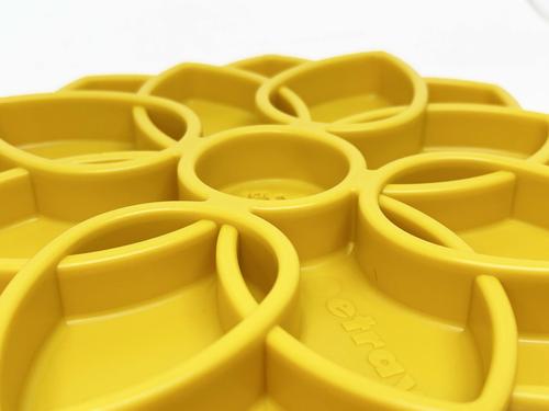 Show full view: SodaPup Mandala Shallow Slow Dog Feeder, Large, Yellow slide 4 of 7